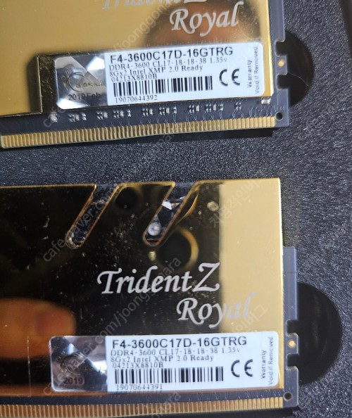  ジスキル DDR4-3200 CL17 TRIDENT Z ロイヤルゴールド (16GB(8Gx2)